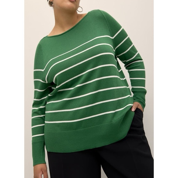 Pennington's PENN Boat Neck Cotton Sweater Green - Picture 1 of 8